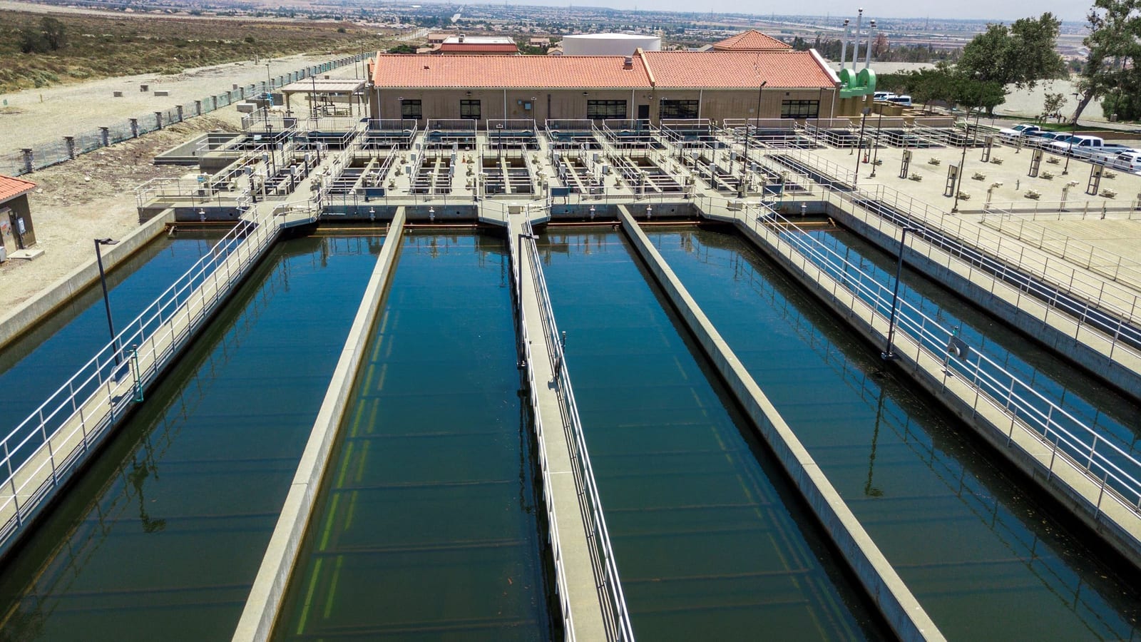 Aerial view of effluent treatment plant